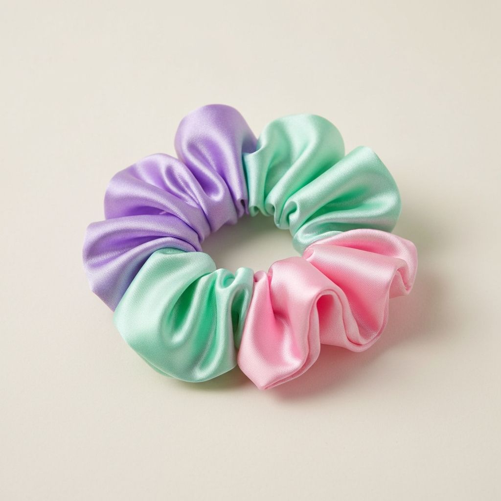 새틴 헤어 스크런치